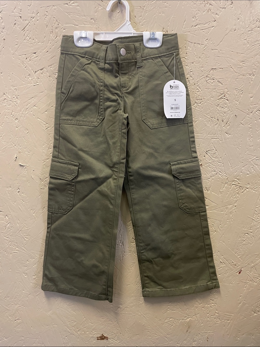 wonder nation Olive Green Cargo Pants for Kids